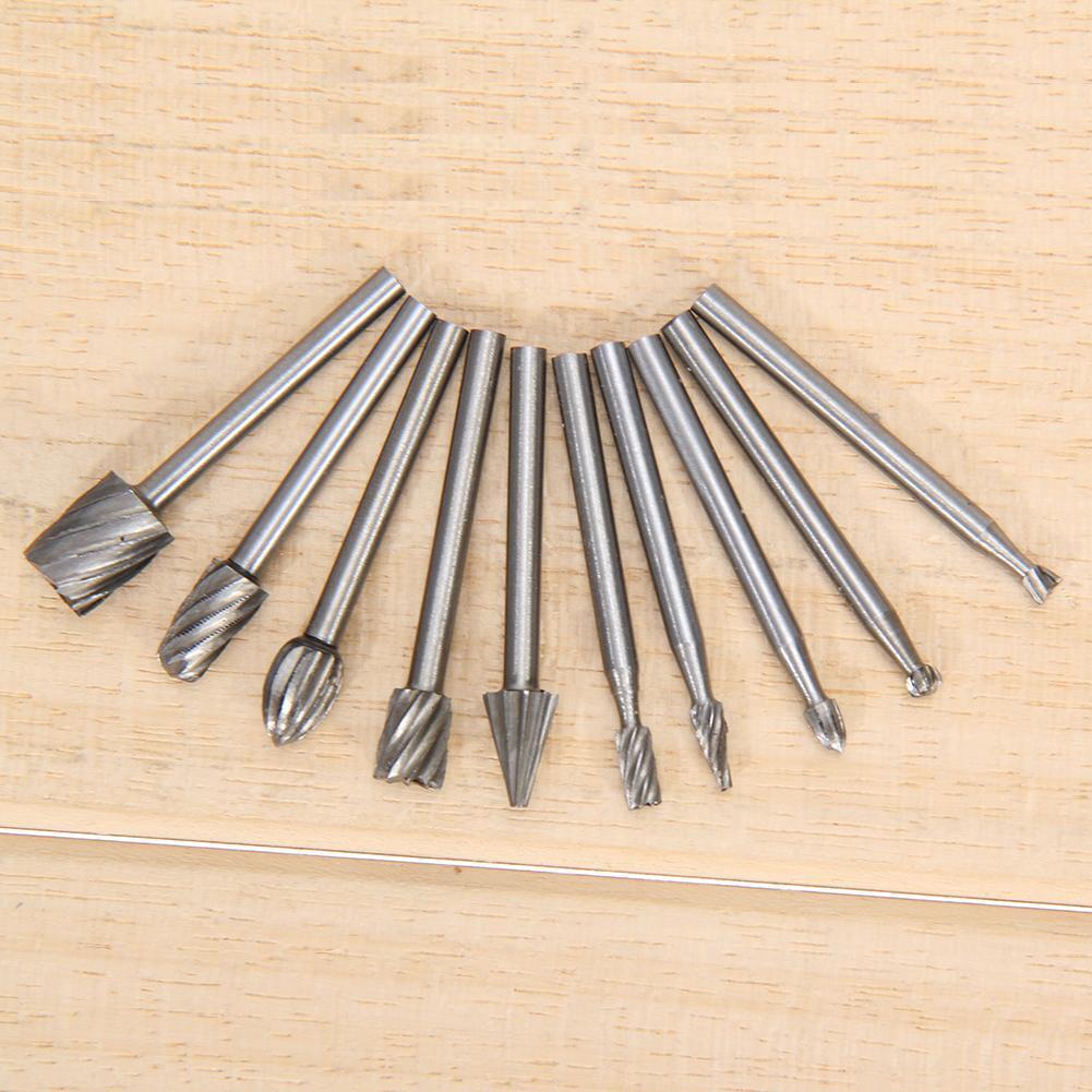 10pcs HSS Routing Router Bits For &Rotary,Engraving,Wood Working Tool