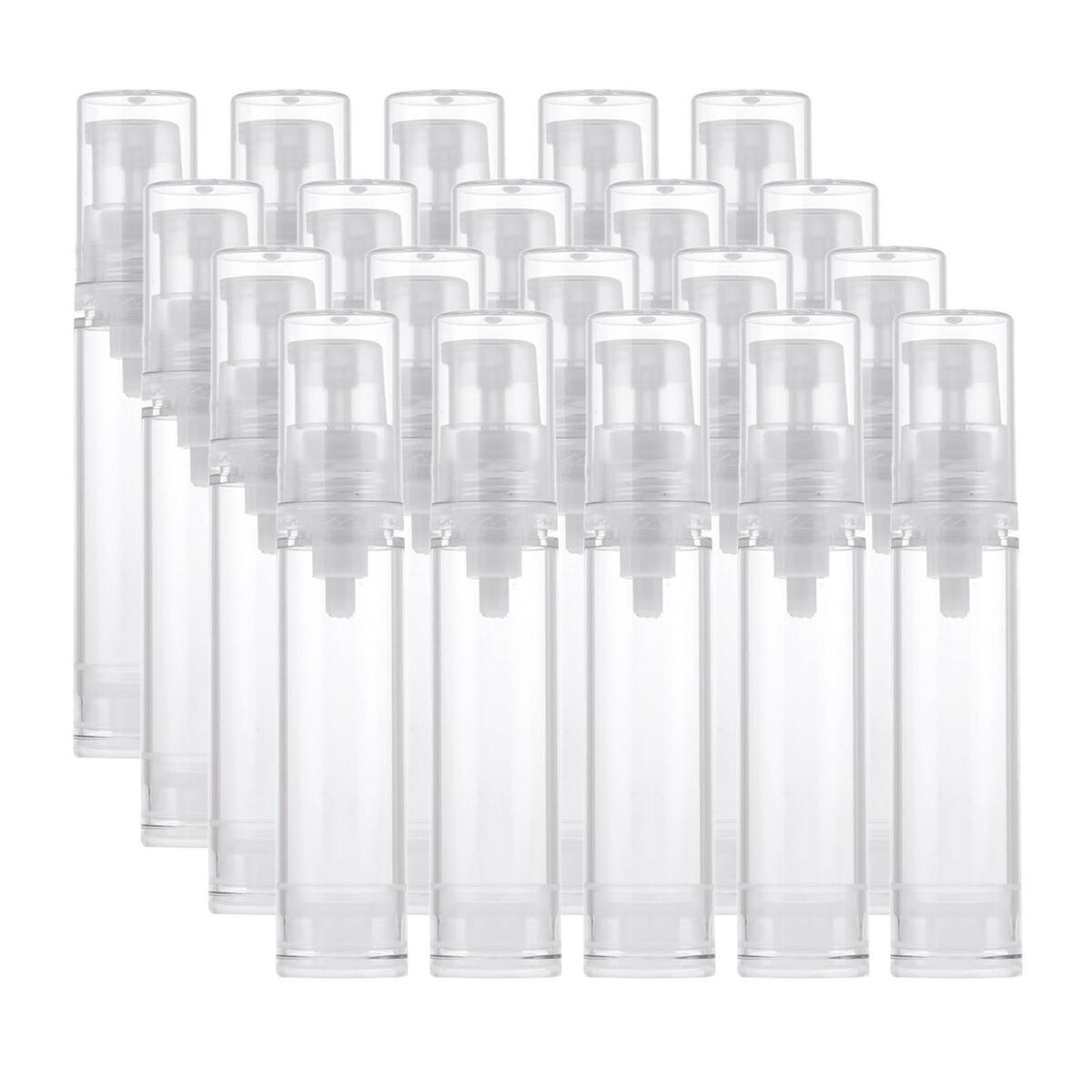 4x 10ML Clear Empty Refillable Airless Pump  Lotion Bottle Cosmetic
