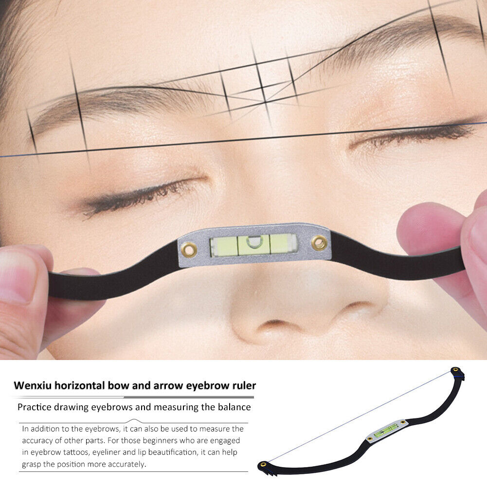 Eyebrow Positioning String Mark Ruler Microblading Mapping Ruler (Black)