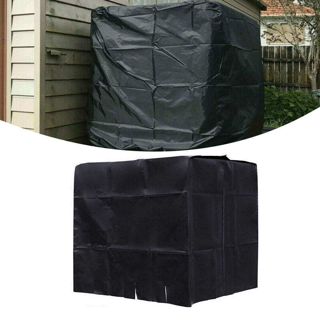 Black Rain Water Storage Tank UV Protective Cover Fit For 1000L IBC Container