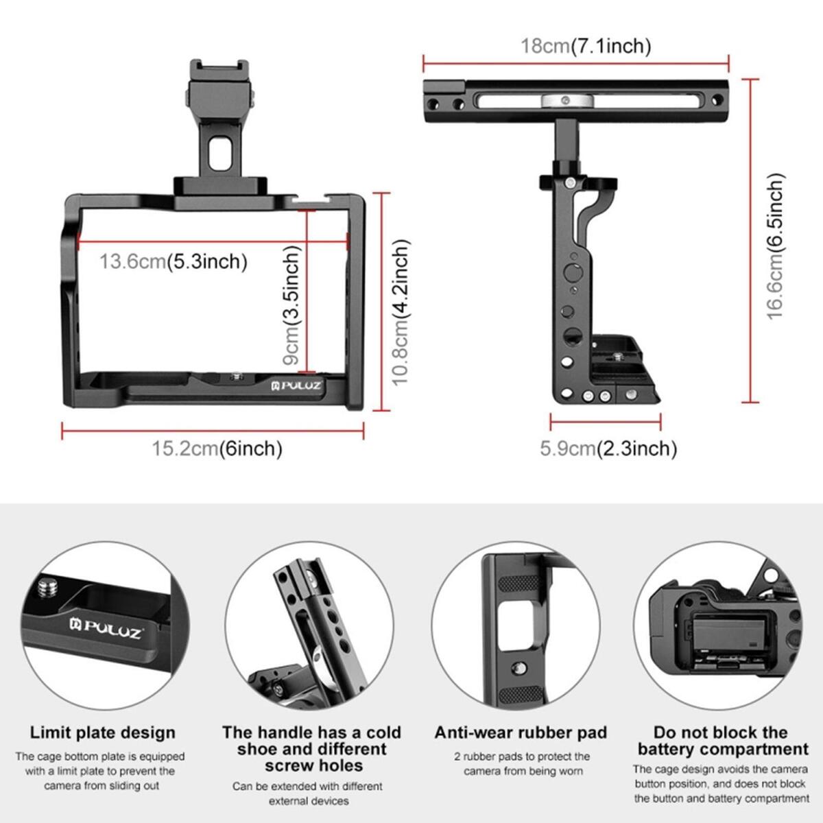 Camera Cage for XT2 XT3 Rig Stabilizer Movie Shooting Quick Release