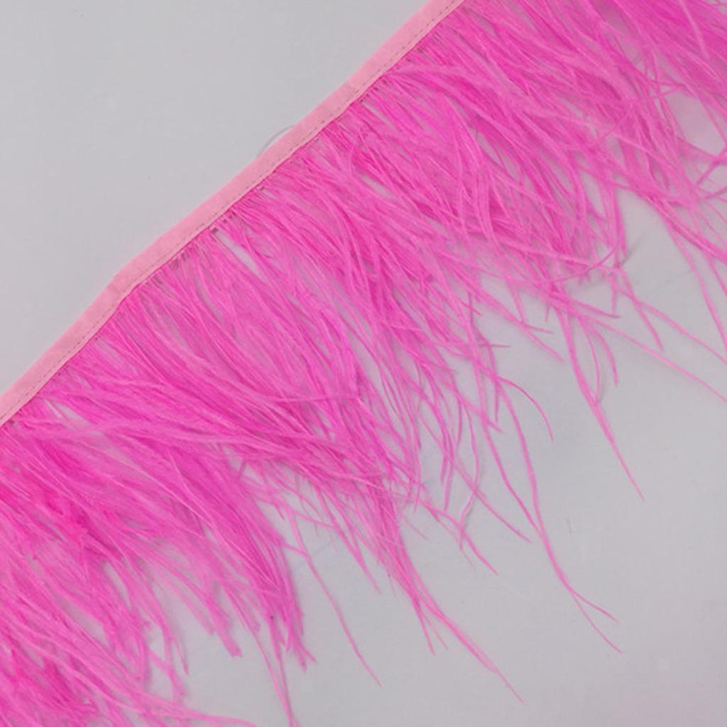 Ostrich Feather Fringe Trim DIY Sewing Crafts Clothing Party Costume Decor