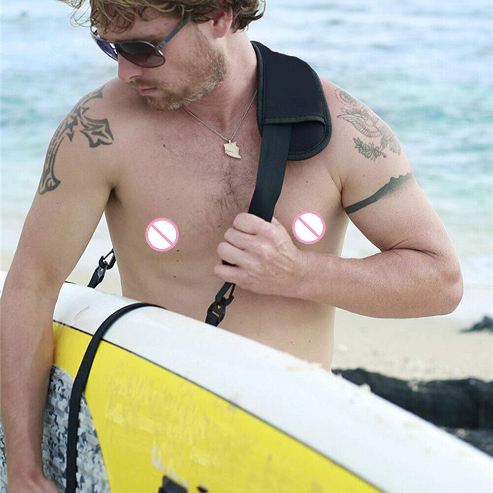 Adjustable Surfboard Shoulder Carry Paddleboard Strap with Water Bottle Bag