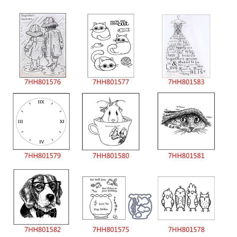 Wedding Dress DIY Silicone Clear Stamp Cling Seal Scrapbook Embossing Album