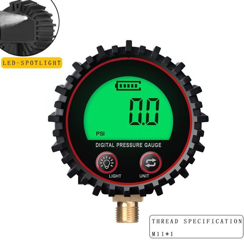 Certificated Accuracy Dial Mechanical Tire Gauge LED Spotlight for Cars, Trucks