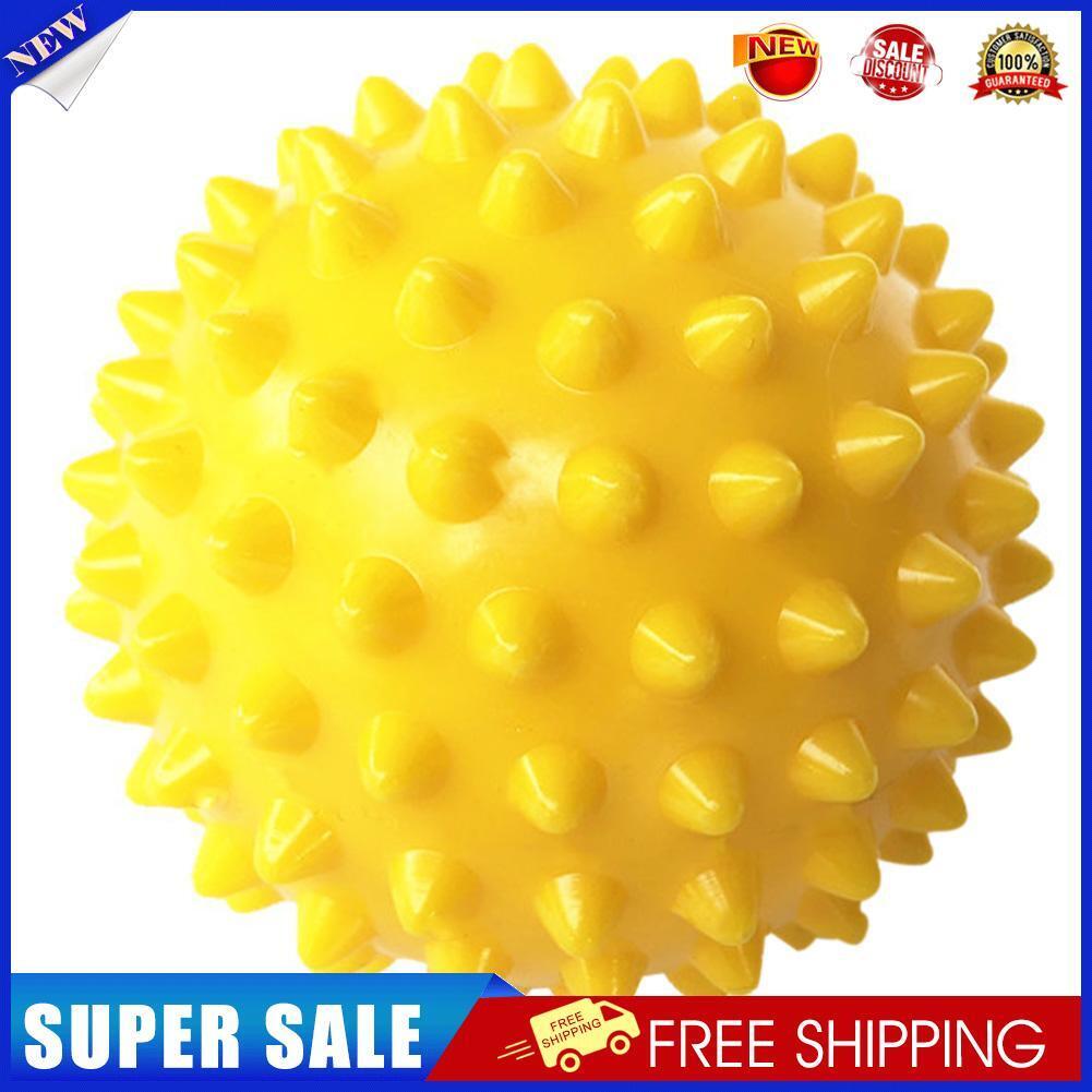 PVC Spiky Ball Trigger Point Fitness Hand Foot Pain Relief Ball (Yellow)