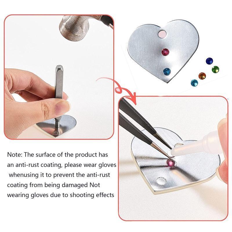 3 Jewelry Metal Stamping Tool 1500 Multi-color Rhinestones Crystals Decor