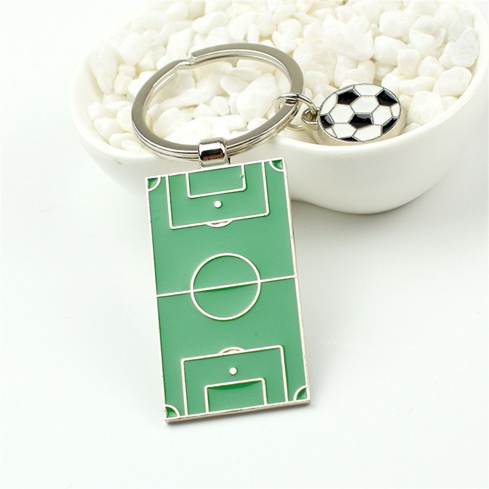 Alloy Football Playground Car Key Holder Keyring Buckle Field Soccer Keychain