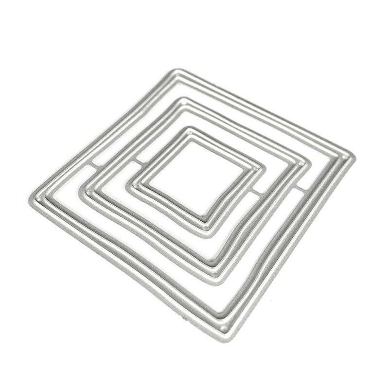 Square Frame Metal Cutting Dies Stencil DIY Scrapbooking Album Stamp Paper Cards