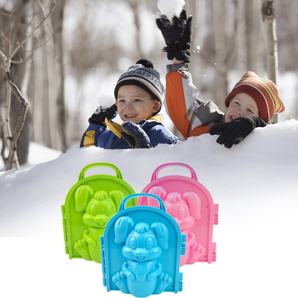 Rabbit Shape Snowball Maker ABS Clip Kids Outdoor Winter Snow Sand Mold
