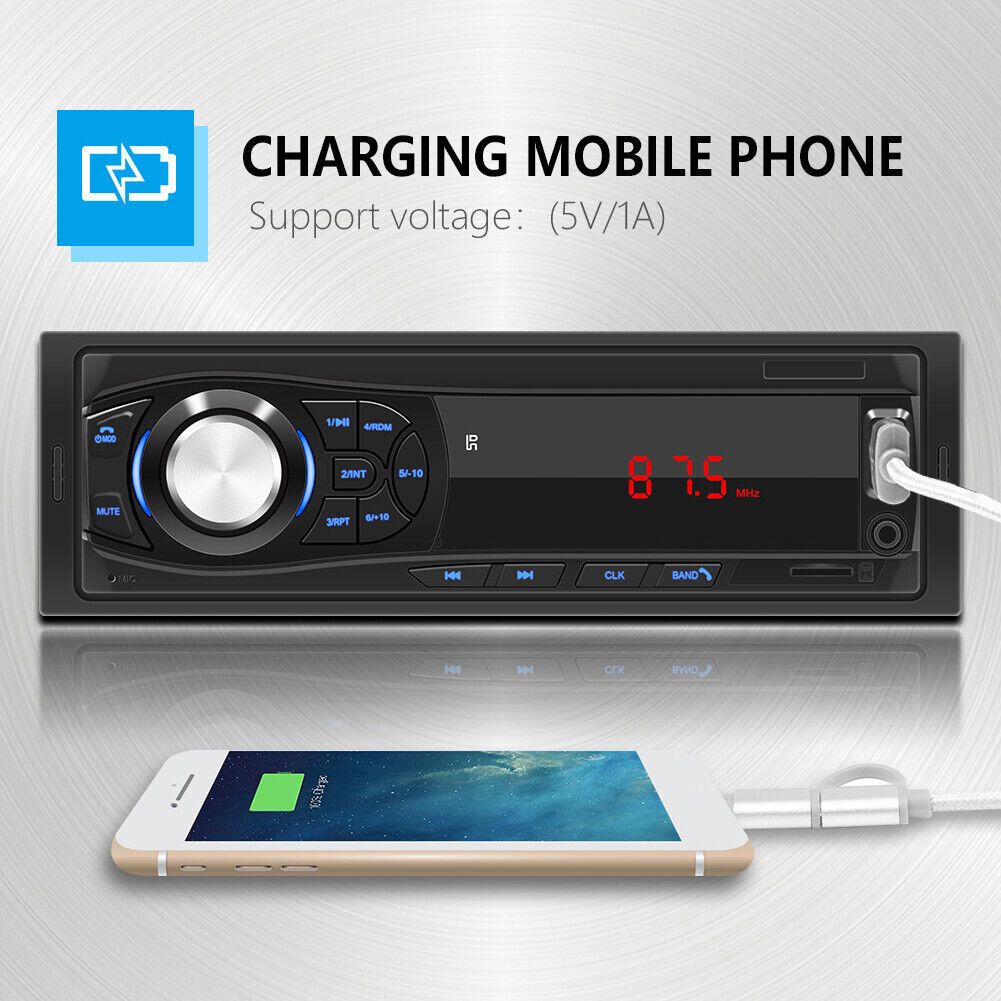 SWM-8014 12V Car FM Radio Bluetooth-compatible Multimedia MP3 Music Player