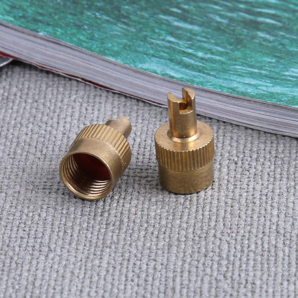 10pcs Coppe Slotted Head Valve Stem Caps for Car Motorcycle Schrader Valve