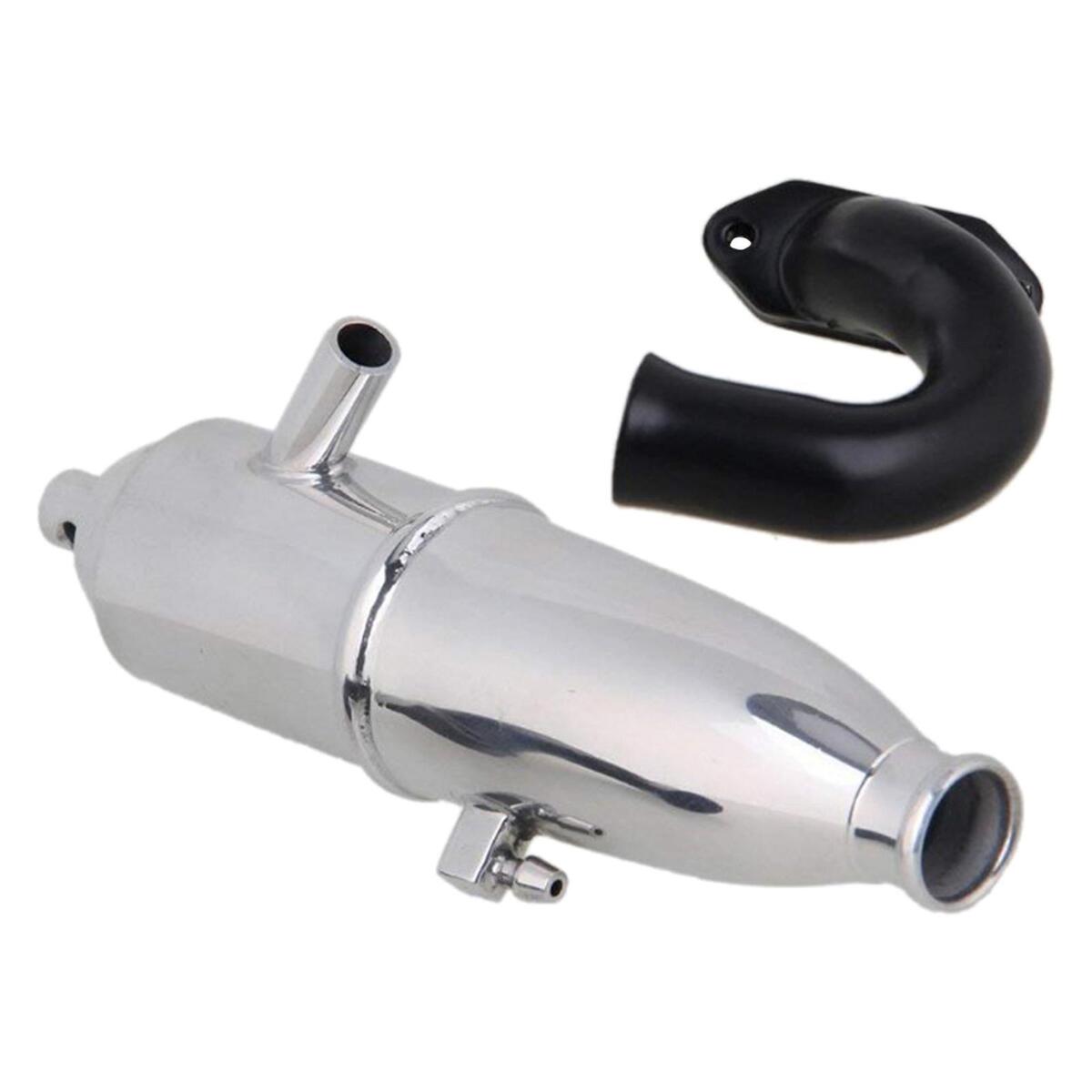 Upgrade Exhaust Pipe Tube 1/10 RC Car Truck Engine Parts with Elbow for HSP