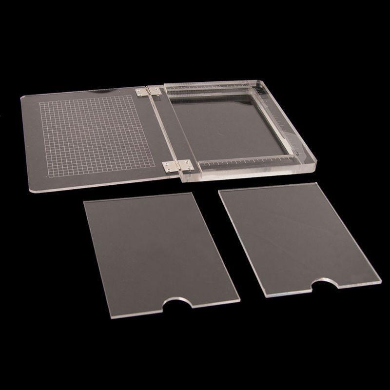Acrylic Stamp Block with Grids Handmade Card Albums Crafts Supplies Accessories