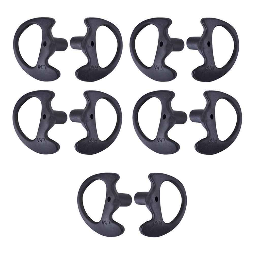 5Pairs Medium Gel Earplug earplugs For  Radio Air Acoustic Headset Black
