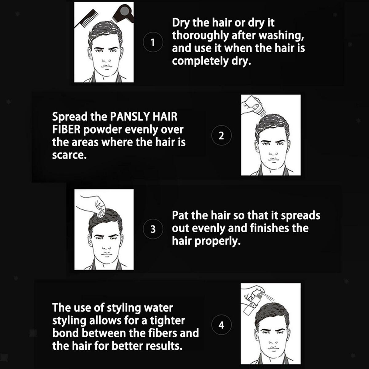Thin Hair Volume Powder Hair Concealer Hairline Shadow Fiber Men Women Black