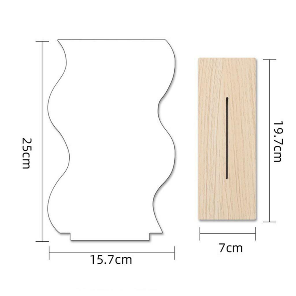 2x Frameless Irregular Acrylic Makeup Mirror Dresser Mirror Wooden Stand