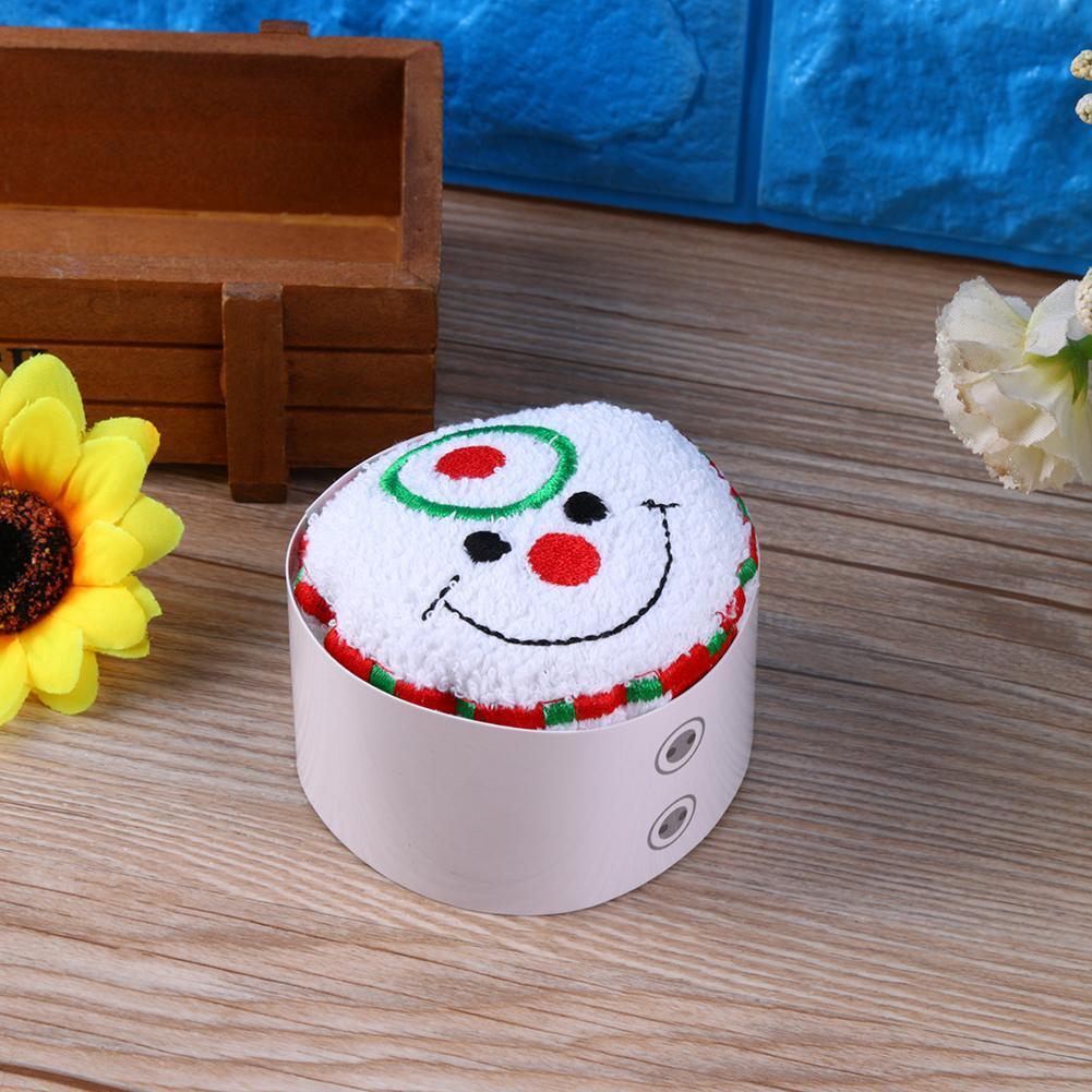 Christmas Cupcake Cotton Towels Xmas Gifts 30x30cm(Snowman)