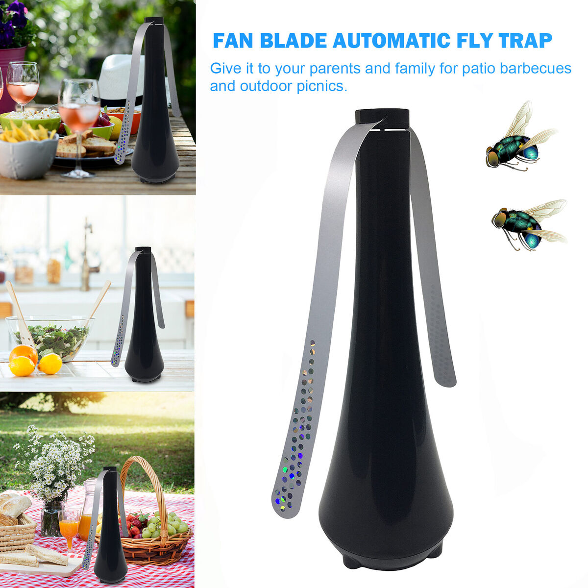 Bug Repellent Fan Automatic Fly Deterrent Fan for Table Enjoy Outdoor Meal