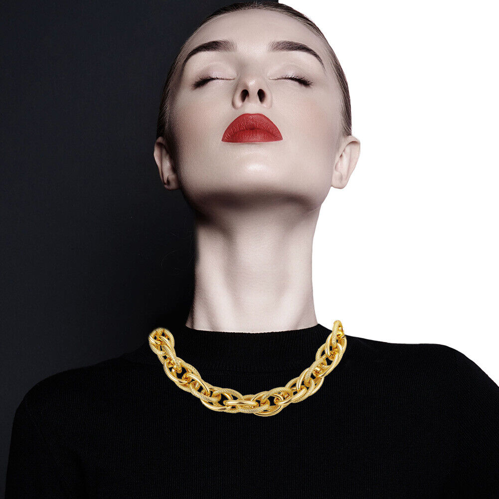 Punk Street Big Thick Chain Necklace Hip Hop Nightclub Women Choker Jewelry