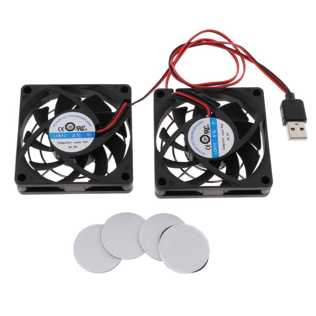 Laptop Desktop Computer Fan USB Port Router Radiator Heatsink Cooling System