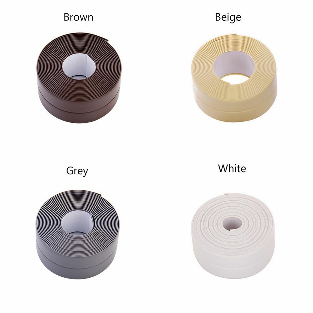 PVC Self Adhesive Toilet Bathroom Wall Corner Sink Edge Sealing Strip Seal Tape