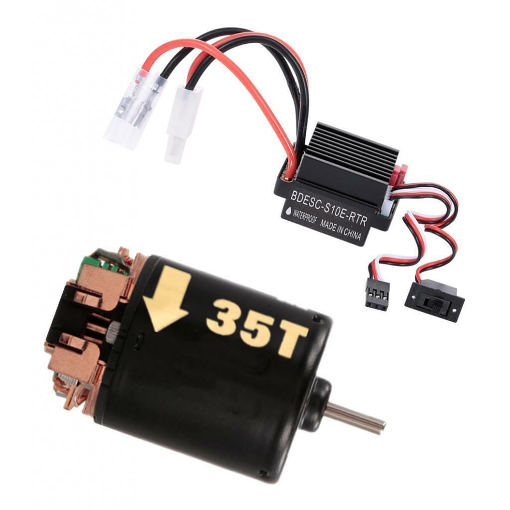RC Car 540 Brushed Motor 35T w/ 60A ESC Combo for Axial RC Climbing Car