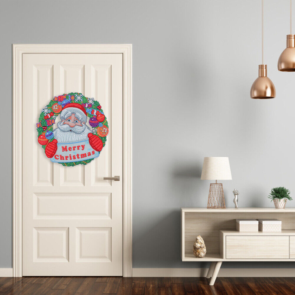 Diamond Painting Hanging Christmas Flower Wreath Kit Door Decor (WXQ086)