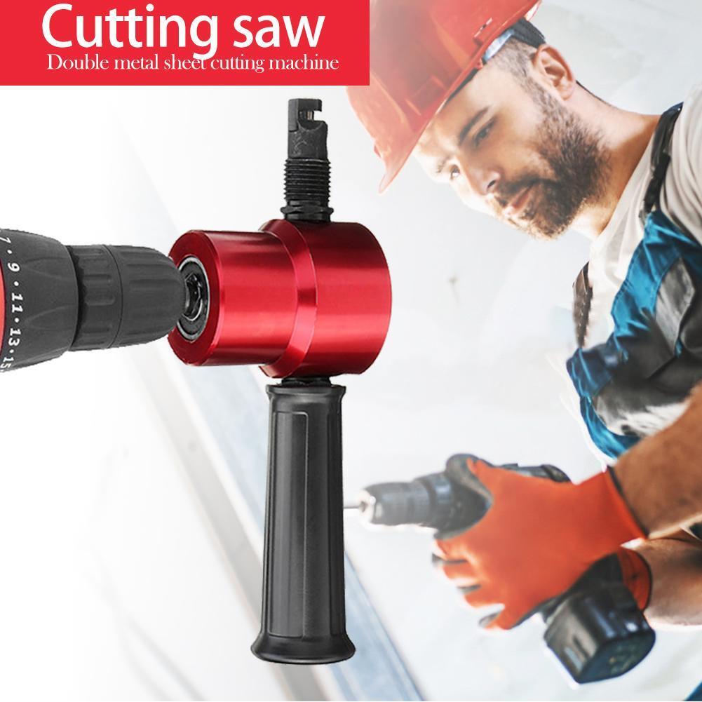 Metal Nibbler Metal Iron Sheet Cutter Drill Attachment Hand Tools w/Wrench