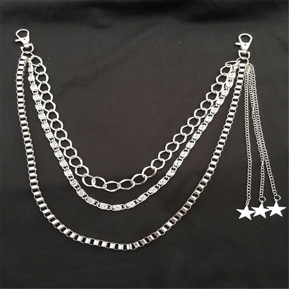 Hip-hop Jeans Chain Rivet Gothic Star Tassel Wallet Chain Rock Pants KeyChain