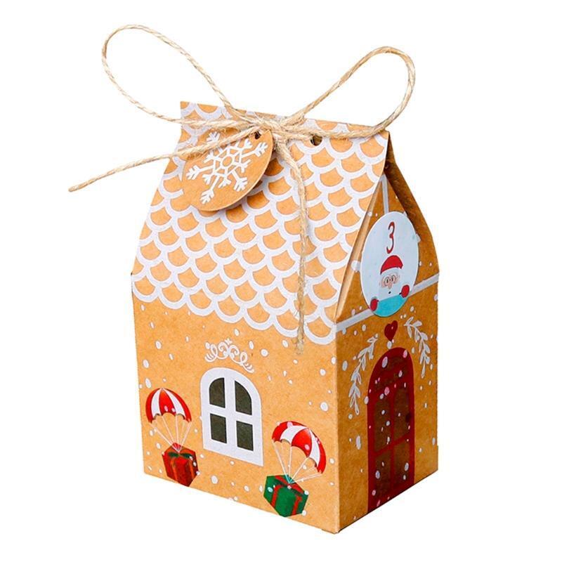 Christmas Advent Calendar Box DIY Candy Biscuit Guest Favors Wrapping