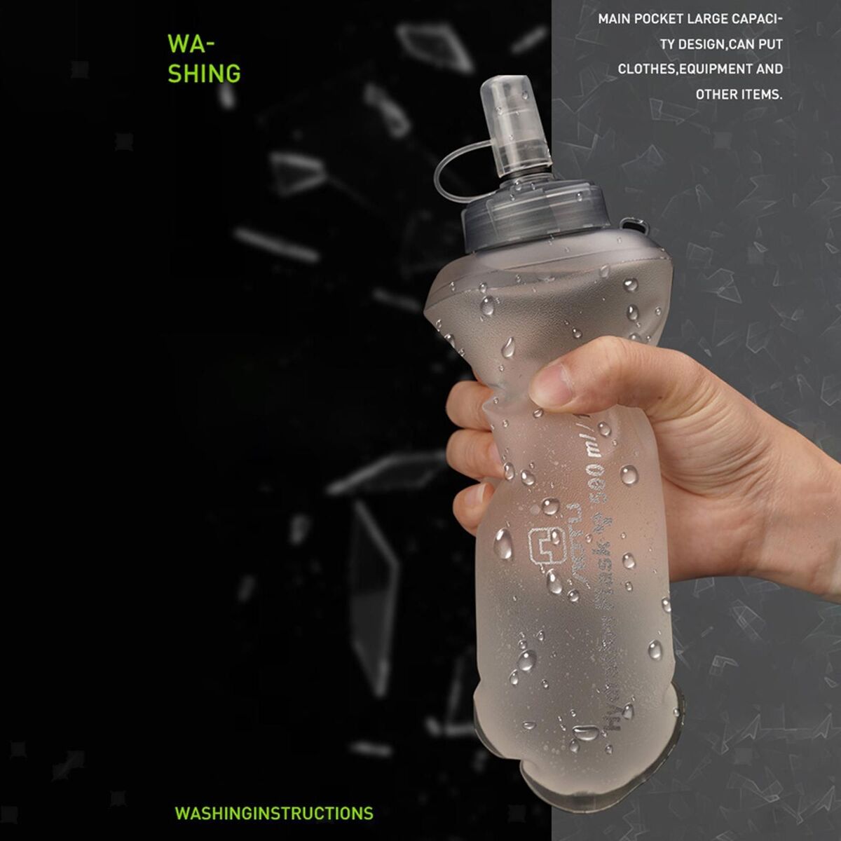 Proof 500ml Foldable Cups Collapsible Water Bottle Sports Bottles for Camping