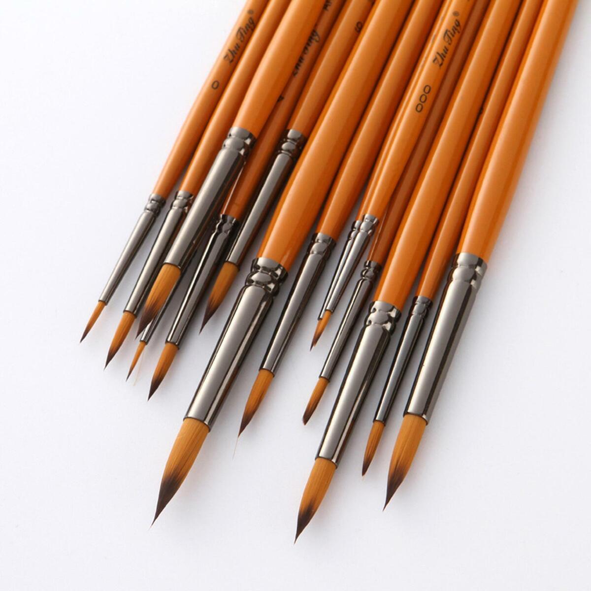 14pcs  Paint Brushes Professional Paint Brush Gouache