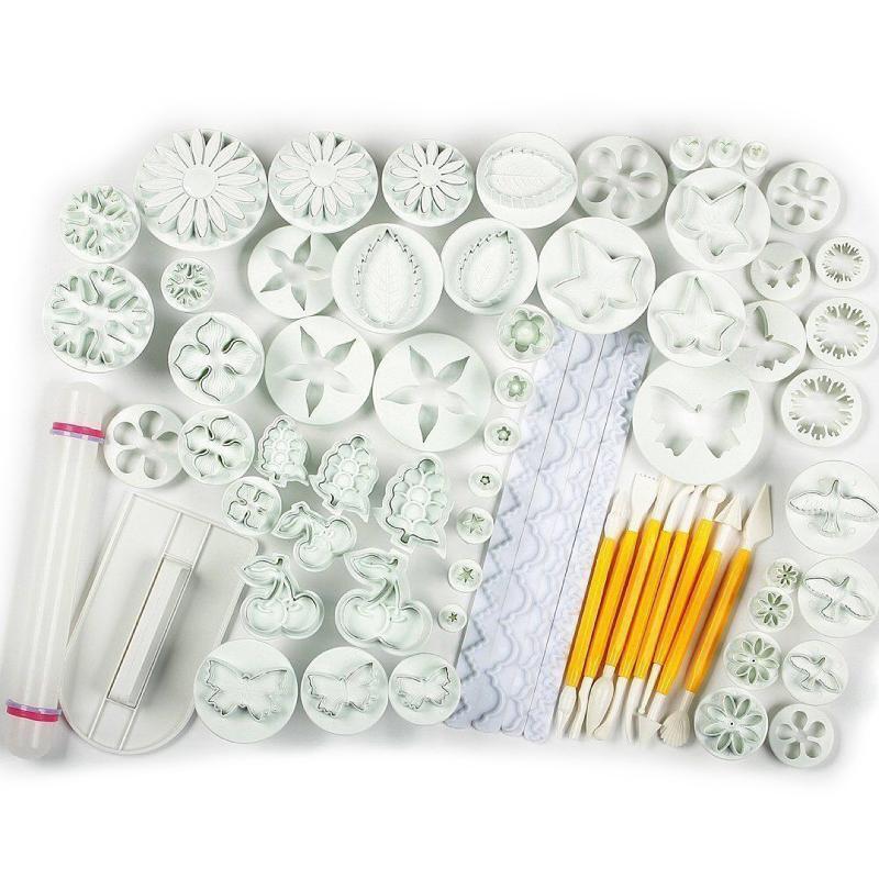 68 Pcs Cookie Mold Presses Mooncake Mold Baking Mold Rolling Pin Pastry Durable