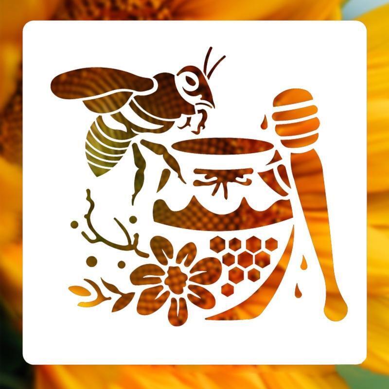 24PCS Sunflower Painting Stencils Set Xmas New Year Decoration Tools Supplies