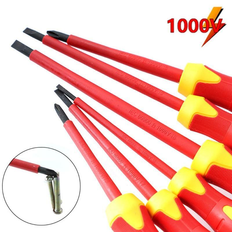 7Pcs/Set Insulated Screwdriver Set 1000V Cross Slotted Screwdriver