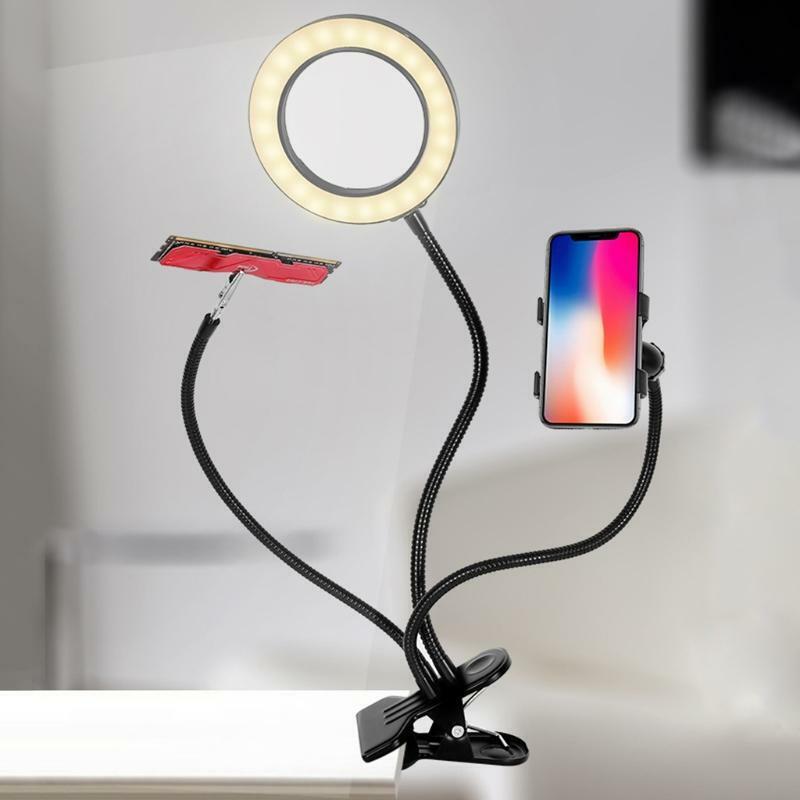 3 Light Modes 10 Brightness Levels 360° Magnifying Light Clip LED Magnifier Lamp
