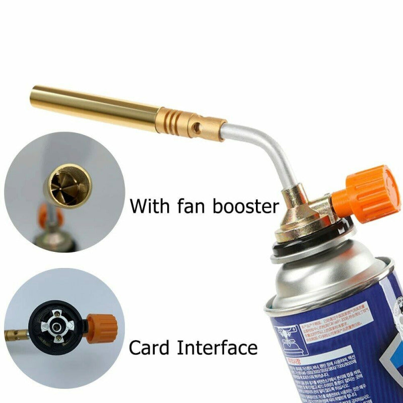 1 pcs Gas Blow Torch Twin Brazing Flame Gun Lighter Soldering Welding Iron