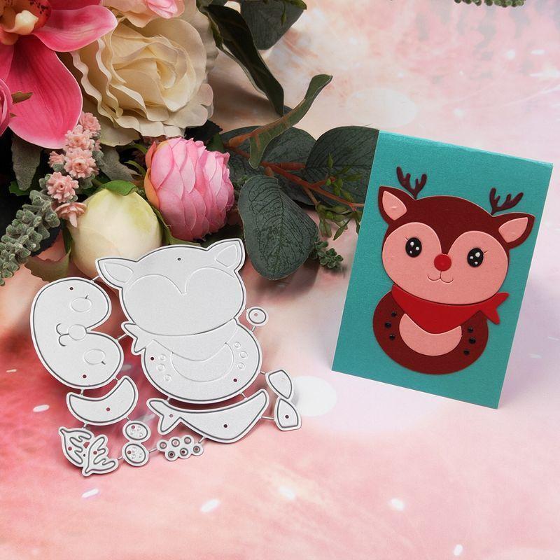 Christmas Deer Metal Cutting Dies Stencil Scrapbooking DIY Album Stamp Embossing