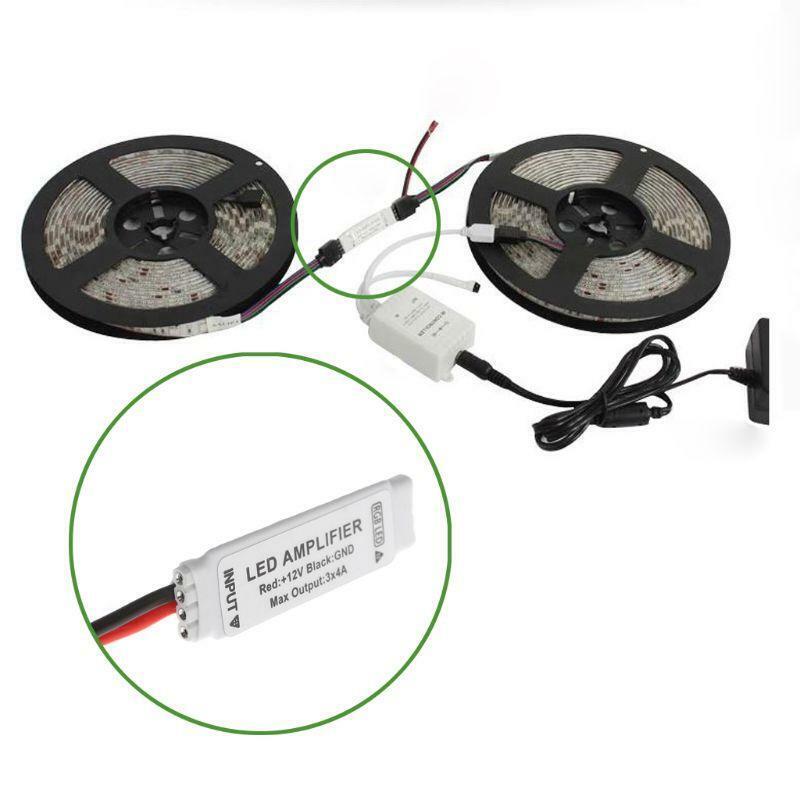 Mini Signal Amplifier Repeater for 5050 3528 SMD RGB LED Light Strip DC 12V