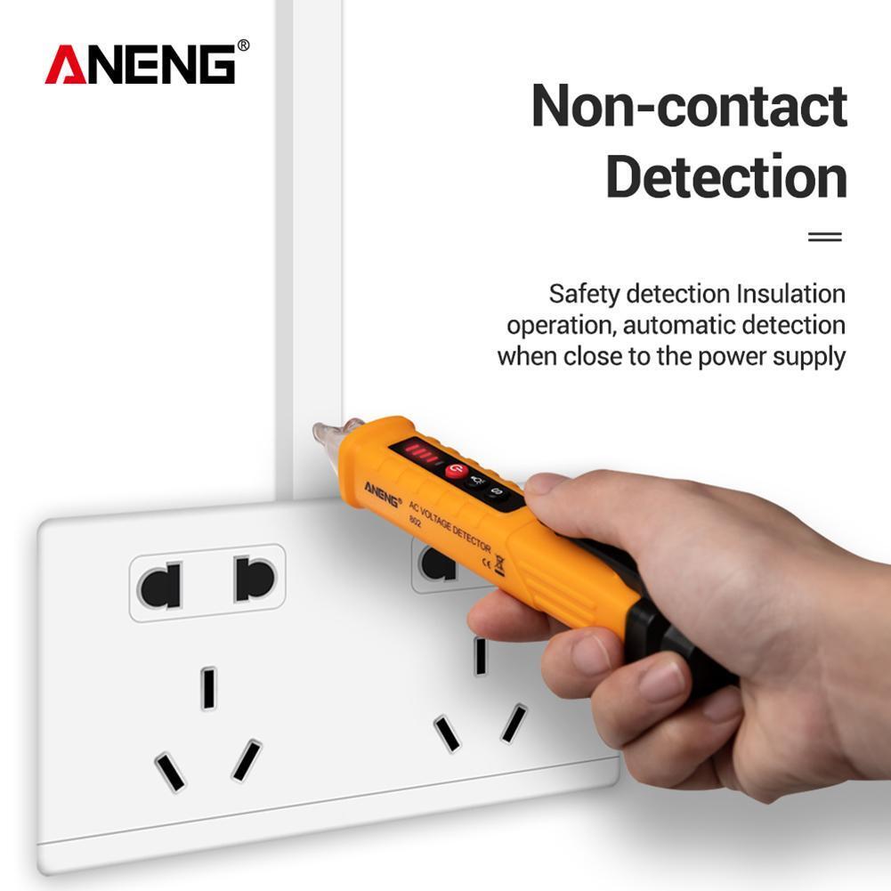 ANENG Digital AC 10V/48V/1000V Voltage Tester Pen Volt Detector (Yellow)