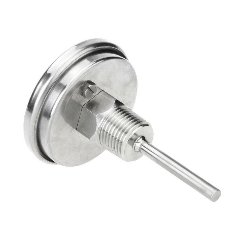 Home Brewing Thermometer Stainless Steel Celsius Fahrenheit Water Distilling NPT