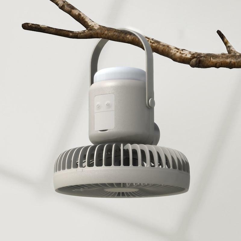 Led Lantern Fan/Powerbanks/ Light Rechargeable Portable Outdoor Canopy Fan Lamp