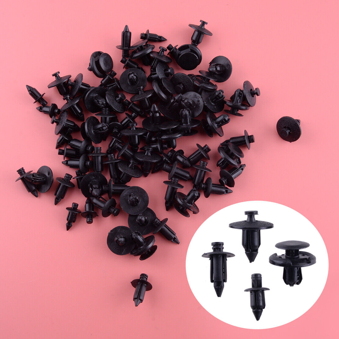 80Pcs Motorcycle ATV Fairing Bodywork Bolt Push Pry M6 M7 M8 Nylon Rivets Pins