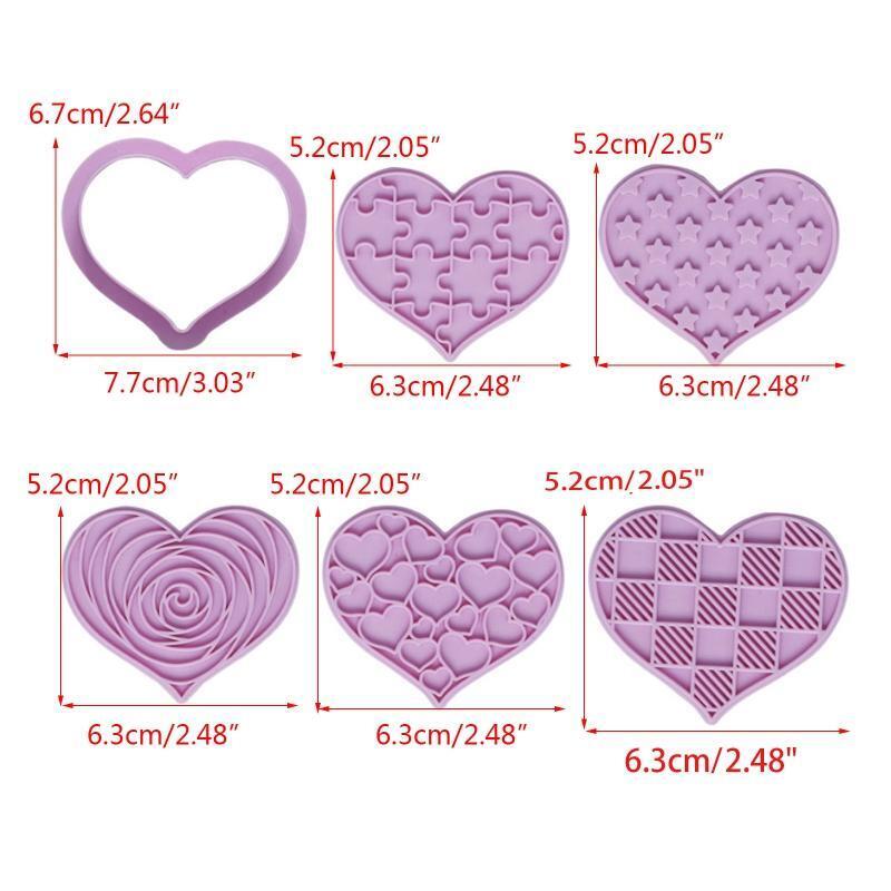 Plastic Cookie Cutters Cookie Moulds Valentine's Day Series Shapes Cookie Baking
