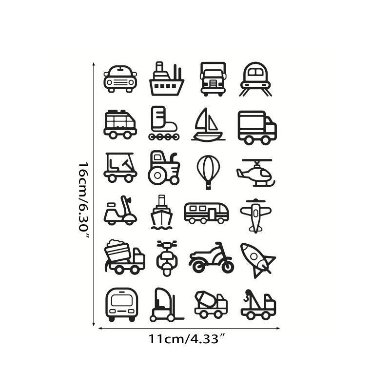 24 Pcs Children Graffiti Stamper Mini Silicone Stamp DIY Crafts Tools Party Gift