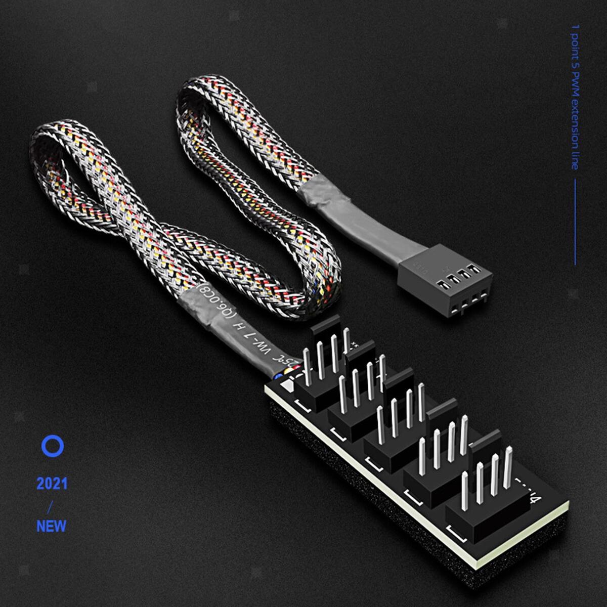 Fan Splitter Cable Internal Fans & Cooling CPU Cooler Splitter Adapter