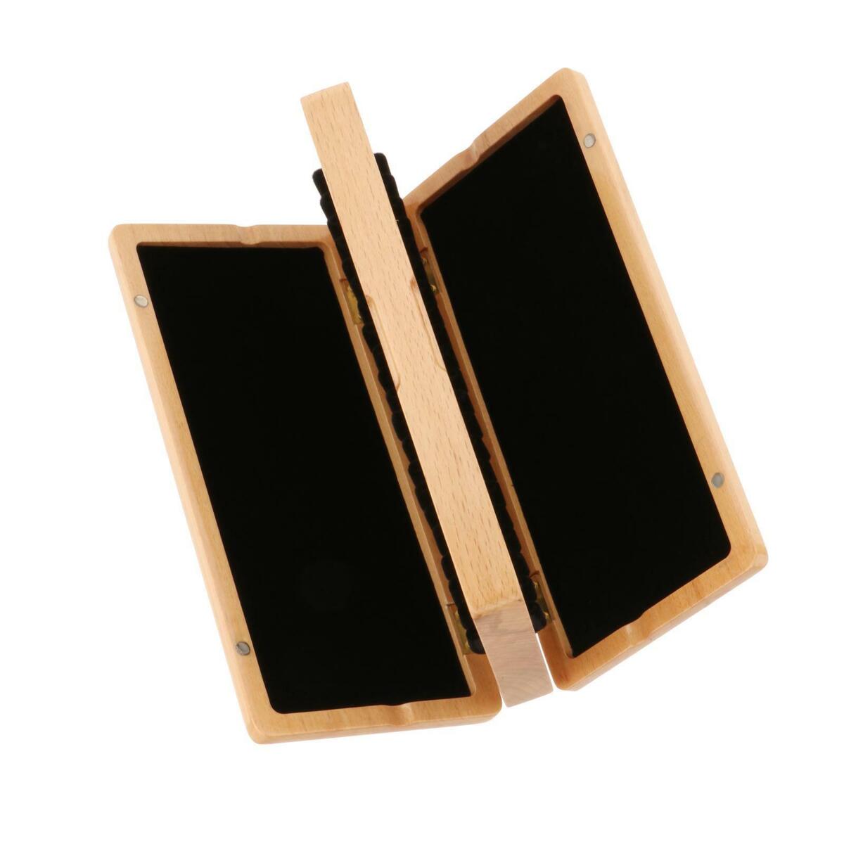Biege Oboe Reed Case Storage Holder Box Wooden for 40pcs Reed 20x9.3x3.7cm