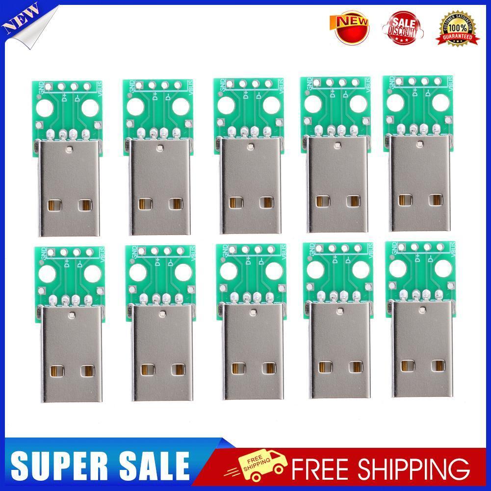 10pcs Type A USB Male to DIP 2.54mm PCB Board Power Supply Adapter Module