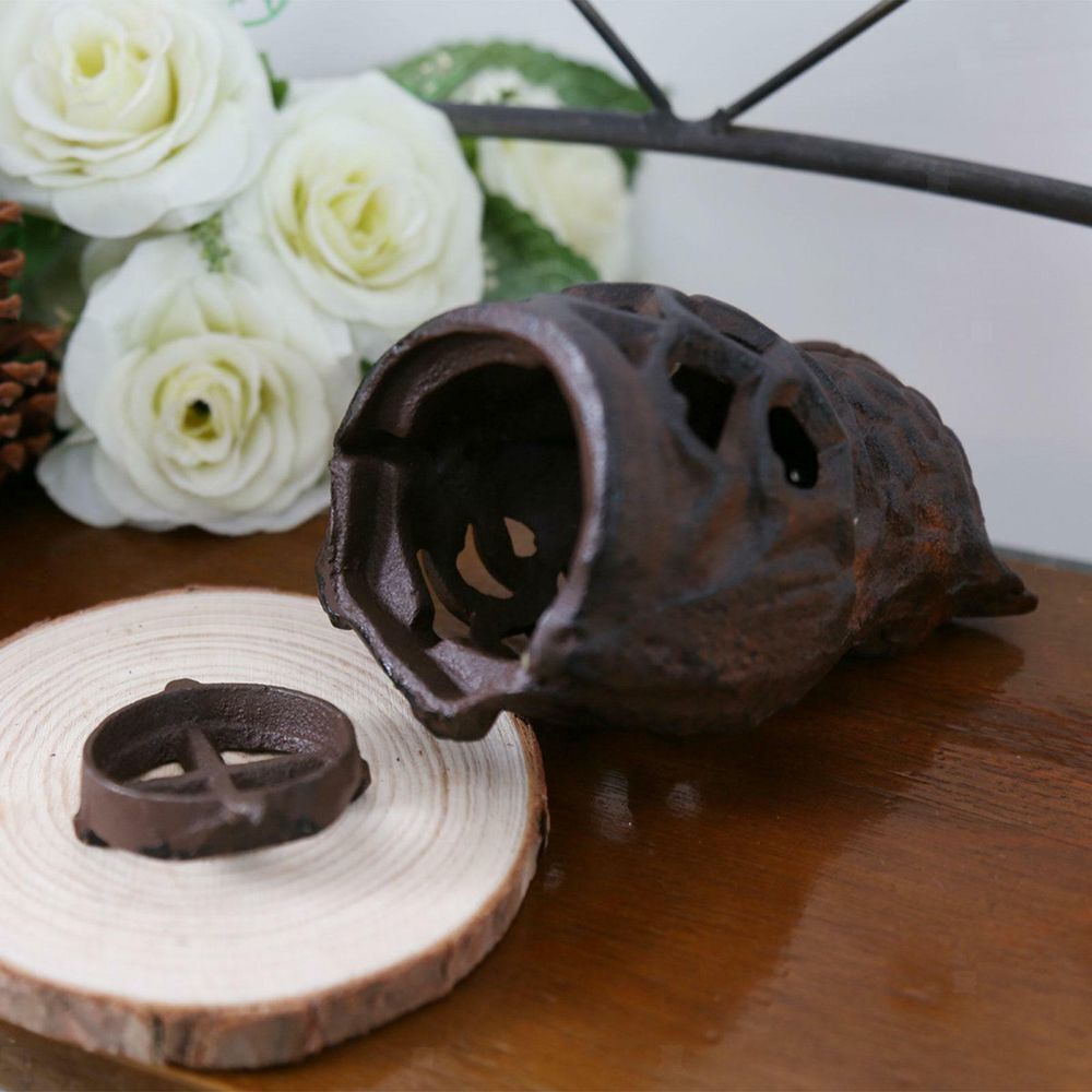 Decoration Craft Candelabra Wrought Iron Plate Candlestick Owl Candle Holder